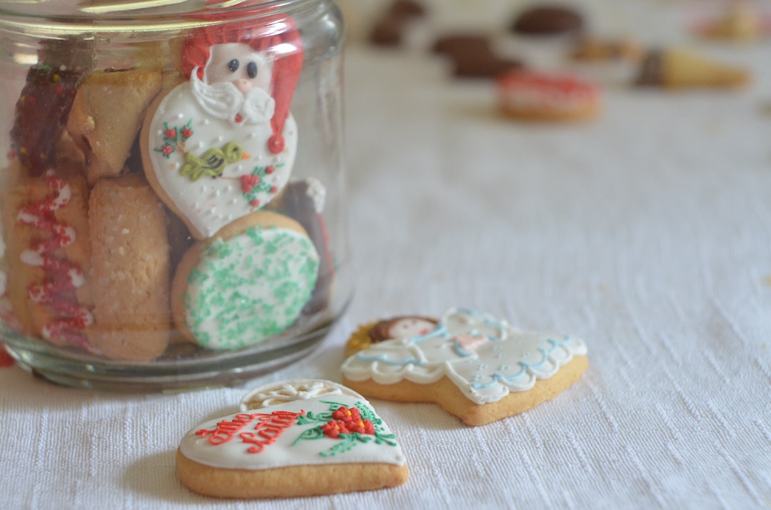 Jar of Christmas cookies